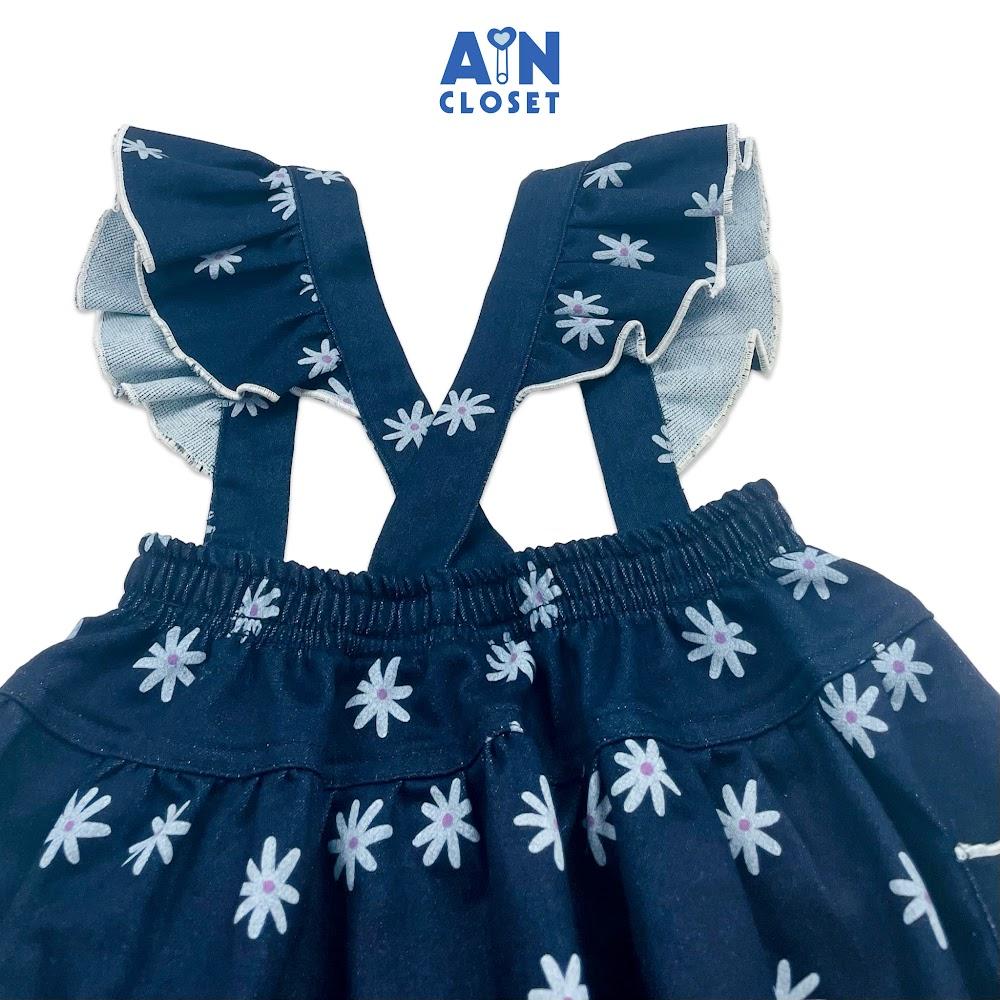 Váy yếm bé gái họa tiết Hoa Cúc xanh denim - AICDBGQZZWH6 - AIN Closet