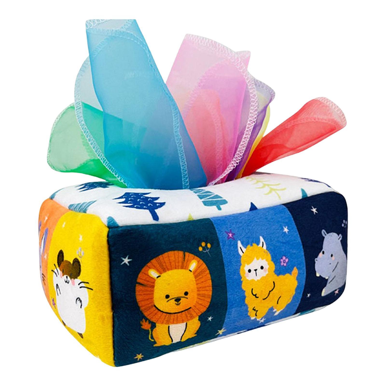 2x Baby Tissue Box Toys Crinkle Sensory Toys Interactive for Holiday Gifts