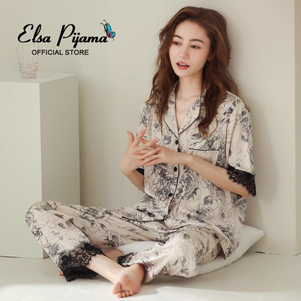 Bộ Đồ Mặc Nhà ️Đồ Ngủ Pijama Lụa Cao Cấp Siêu Mát Mềm Mịn - ELSA