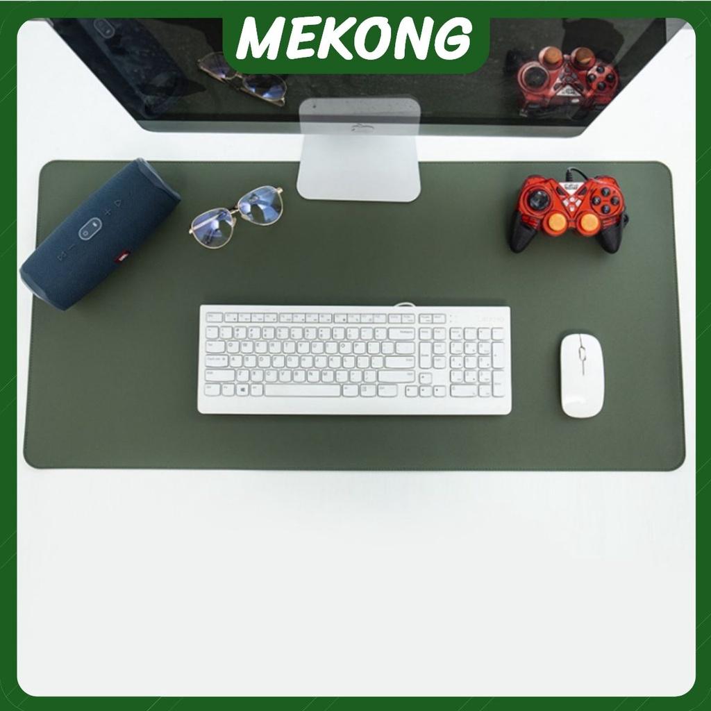 Tấm Da PU Trải Lót Bàn Làm Việc DeskPad Cỡ Lớn Kiêm Bàn Di Chuột Máy Tính 120x50, 100x50, 80x40, 60x40