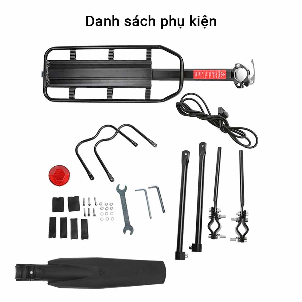 OneTwoFit  Giá Treo Đồ Phản Quang Phát Hành Nhanh Cho Xe Đạp Giá Treo Yên Xe, Tối Đa 100KG Với Chắn Bùn  ET008601 Giá để yên xe đạp