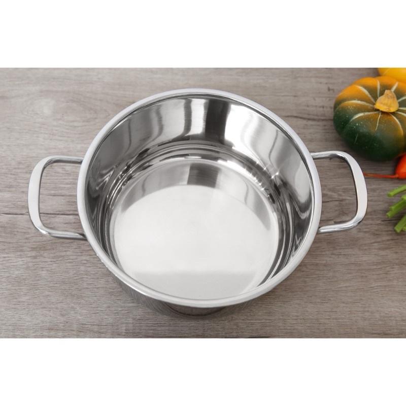 HÀNG CHÍNH HÃNG Nồi inox 3 Đáy Sandwich Fivestar Nắp Kính