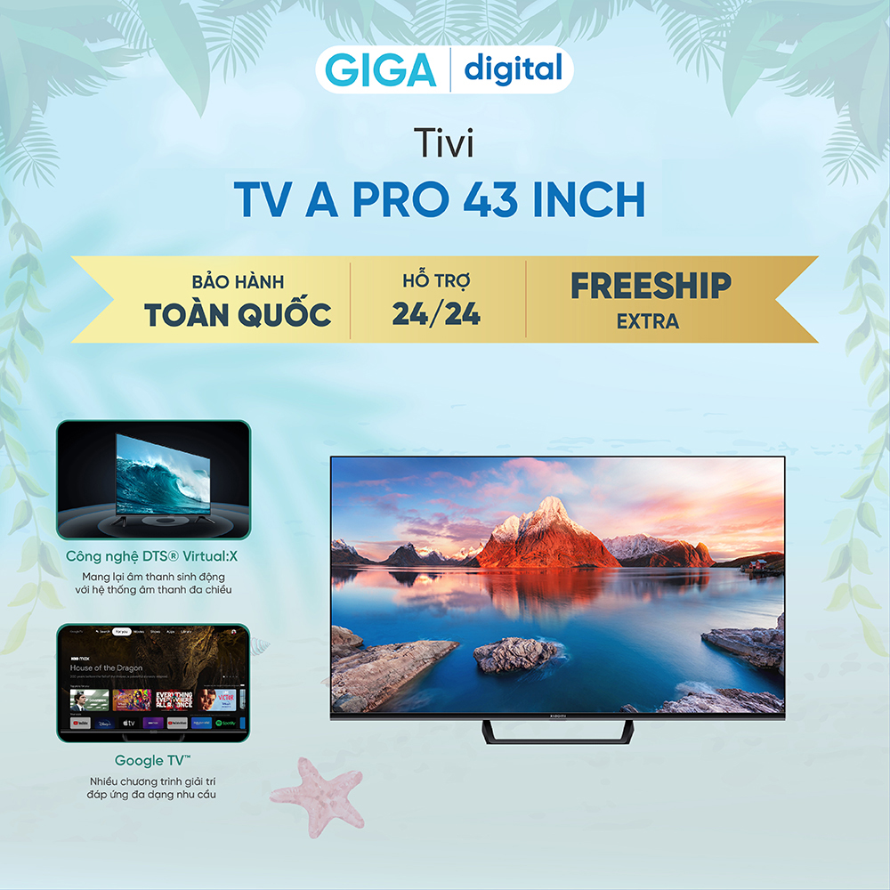 Google Tivi 4K A Pro 43 inch - BH 12 Tháng