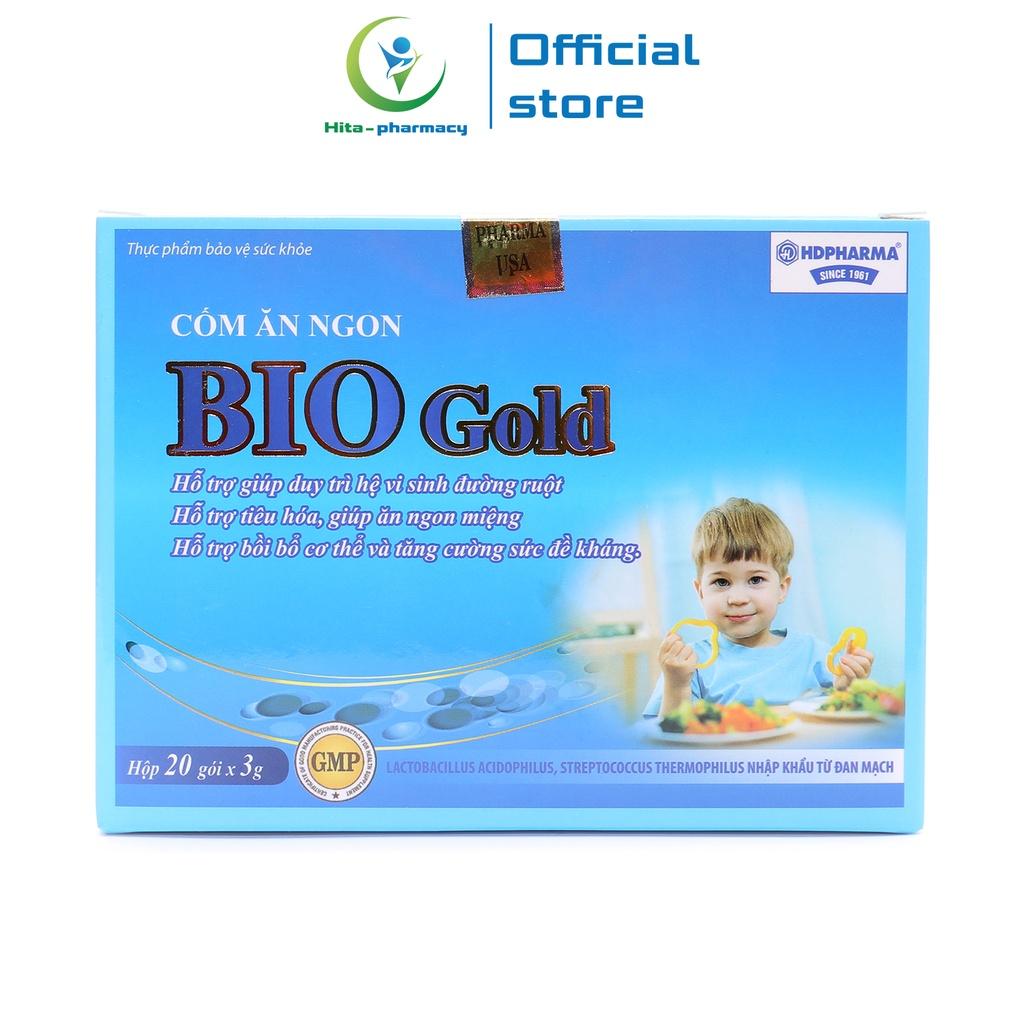Combo 2 Hộp Cốm ăn ngon BIO GOLD giúp bé ăn ngon, giảm táo bón, tăng miễn dịch - Hộp 20 gói