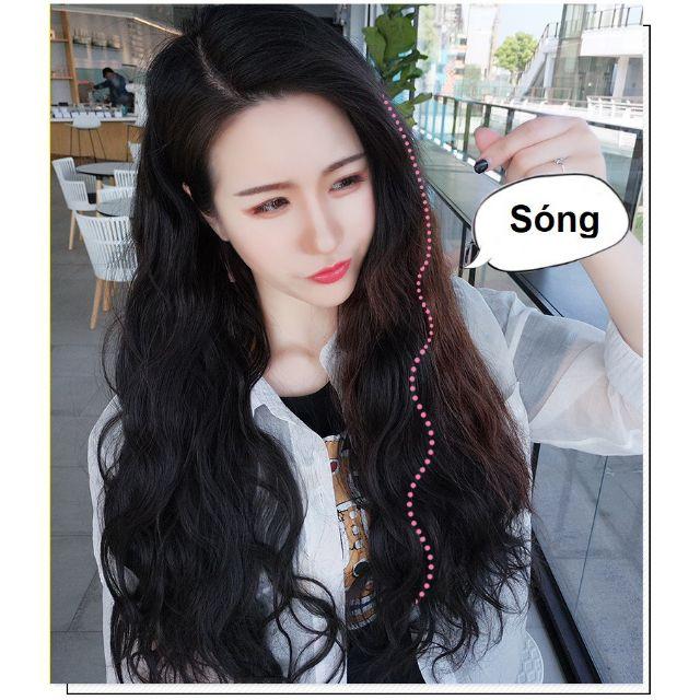 Tóc giả nữ kẹp xoăn sóng ️ ️️ kẹp chữ U xoăn xù ku07