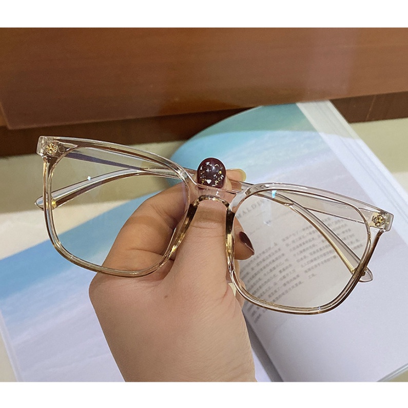 Gọng kính mắt nam nữ dáng vuông chất liệu nhựa dẻo - ms48