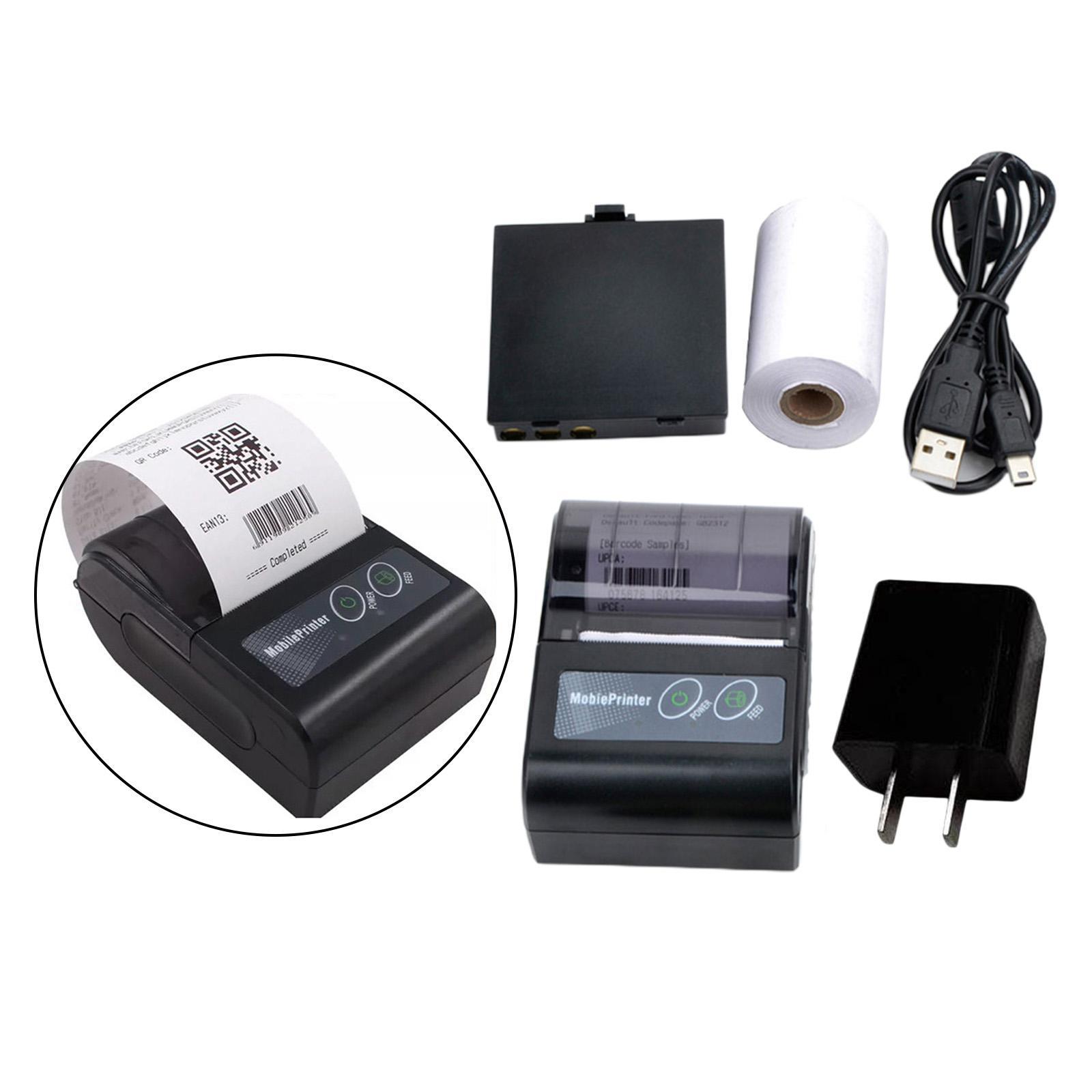 Portable Mini 57.5mm Bluetooth Thermal Printer Receipt Bill Ticket POS Printing for iOS Android
