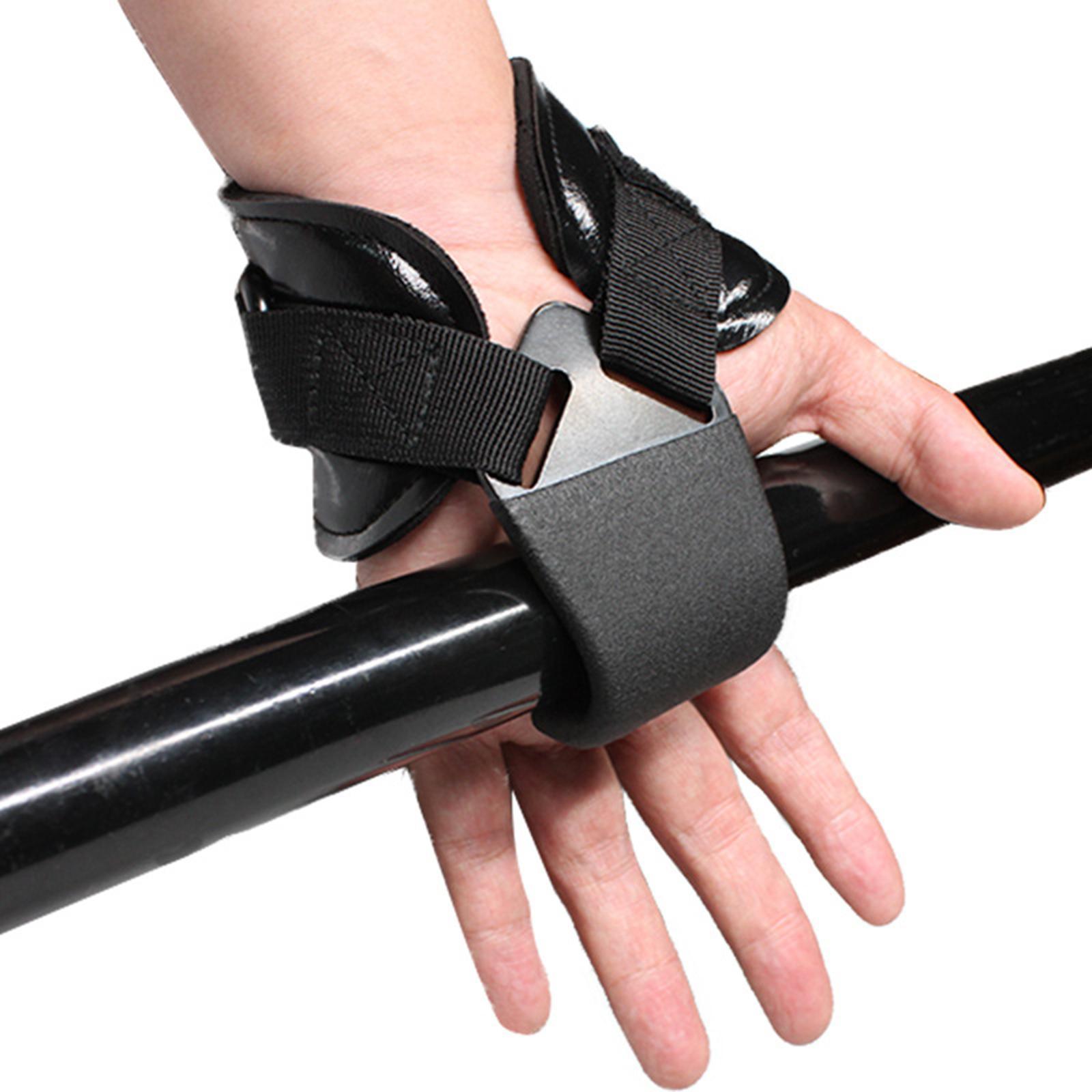 Gym Fitness Lifting Hooks Straps Hand Bar Wrist Brace Support Pull-Up Hook