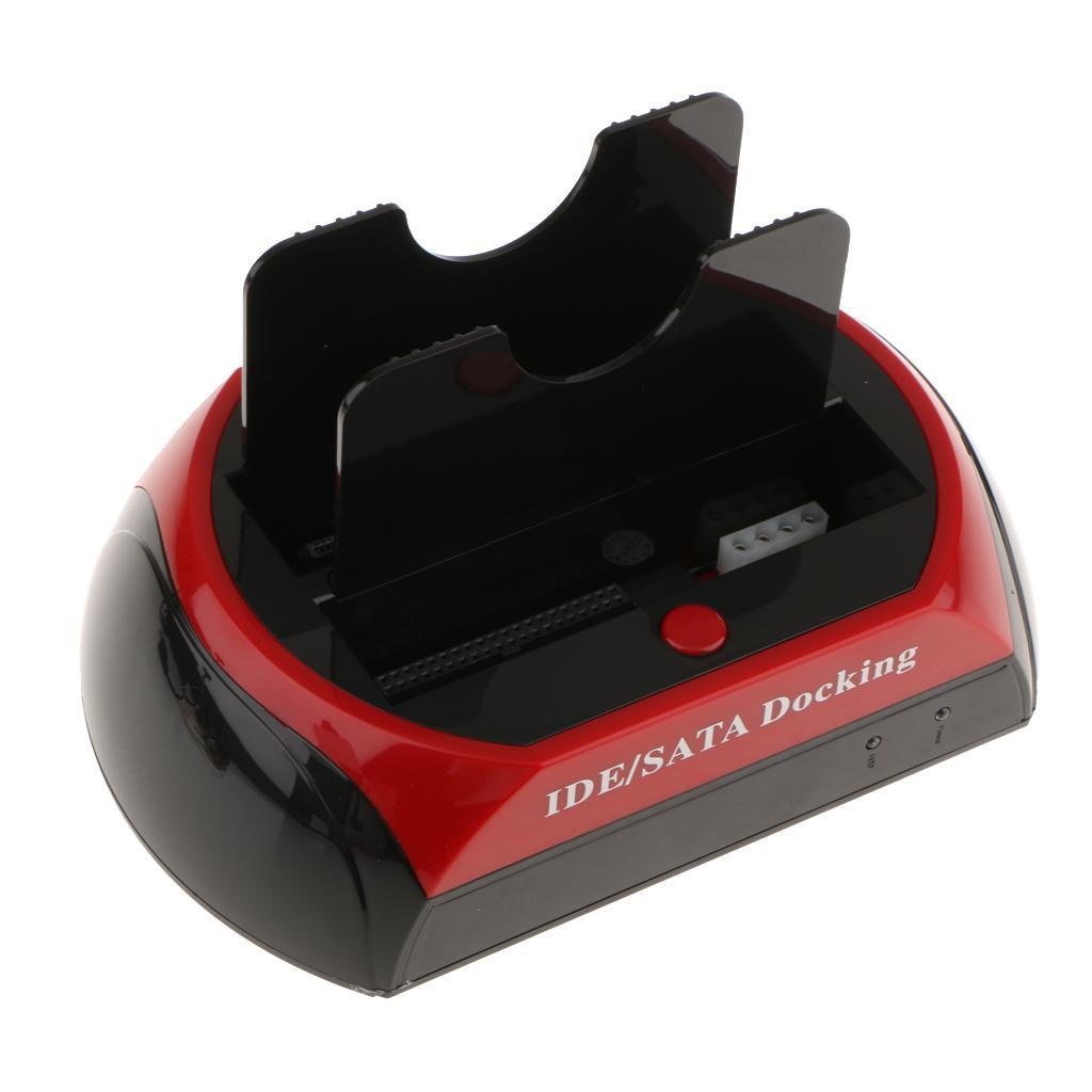 2.5" 3.5"IDE SATA Dual HDD Drive Base Clone Holder Dock Docking Station