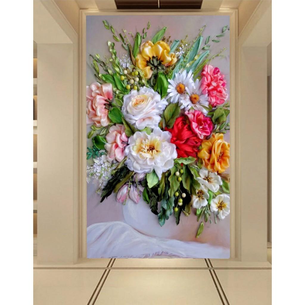 Tranh dán tường HD Bình hoa nổi bật HVIP 20180404143855214 KT 70 x 120 cm