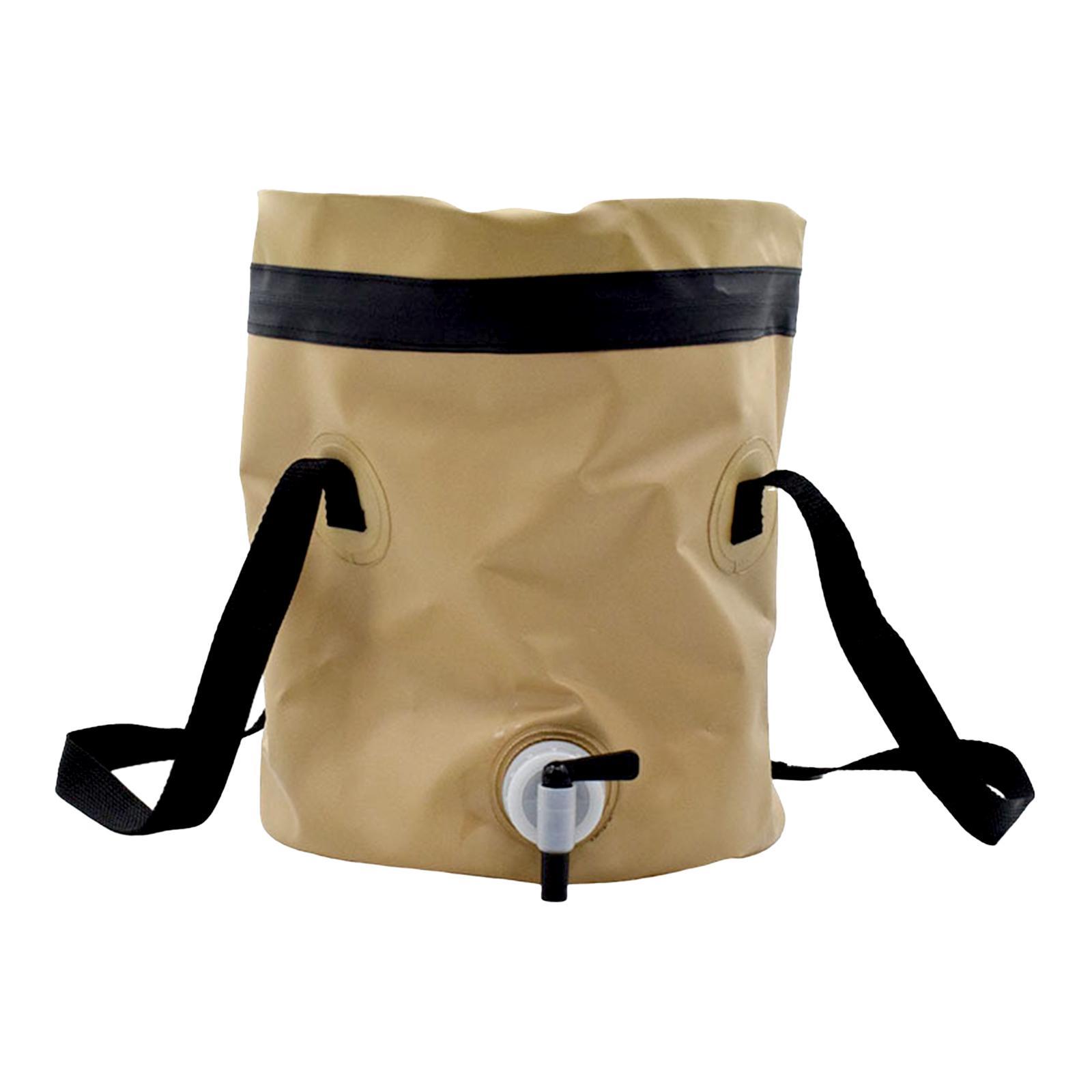 Collapsible Bucket Fishing Bucket with Handle Multipurpose with Faucet Water Container Wash Basin for Camping Hiking Picnic Outdoor Boating