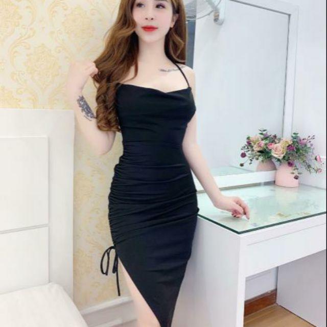 Đầm 2 dây rút nhúng sexy