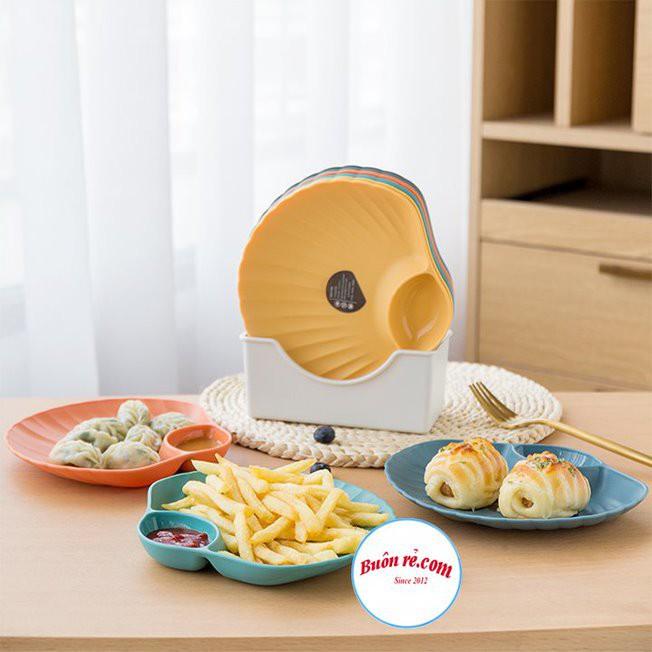 Đĩa nhựa đựng thức ăn hình vỏ sò – đĩa nhựa vỏ sò độc lạ