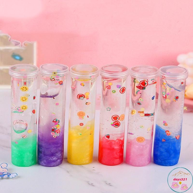 Slime chai thạch hoa quả phối 2 màu trong cực đẹp loại lớn 20CM đồ chơi slam squishy