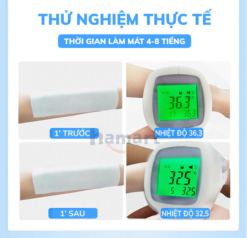 COMBO 4 Gói 8 Miếng Dán Làm Mát Cơ Thể Hạ Sốt Duolamao 4 Vị Hương Thơm Trái Cây Giải Nhiệt Mùa Hè