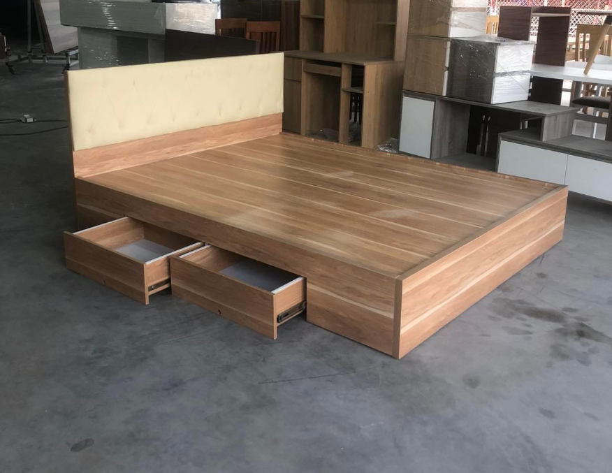 Giường gỗ công nghiệp đầu giường bọc nệm Juno Sofa