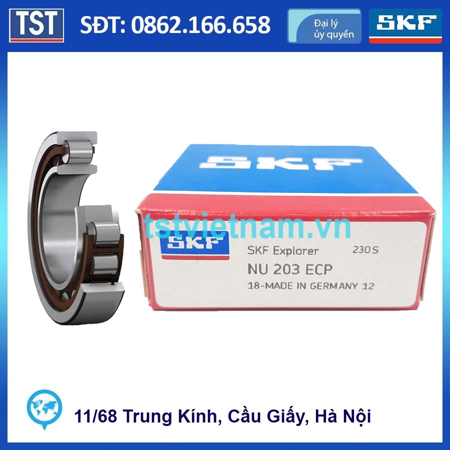 Vòng bi SKF NU 203 ECP (Chính hãng 100%)