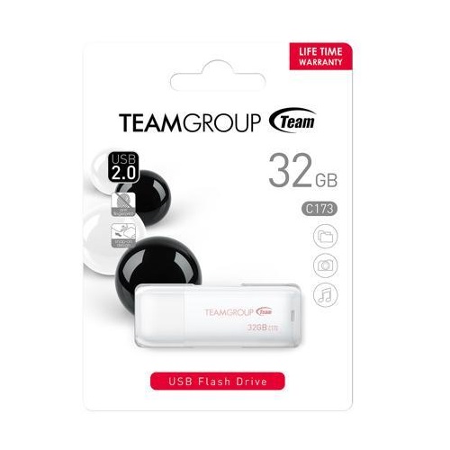 USB 32GB C173 Team (Trắng) - Hàng Chính Hãng