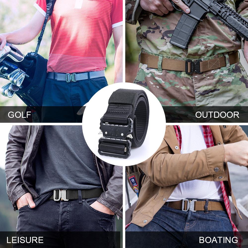 Thắt Lưng Nam Dù Chiến Thuật Hạng Nặng Tiện Ích Quân Dây Airsoft Cảnh Sát Ngoài Trời Chiến Đấu Săn Dây Thắt Eo SWAT Bánh Răng Thiết Bị