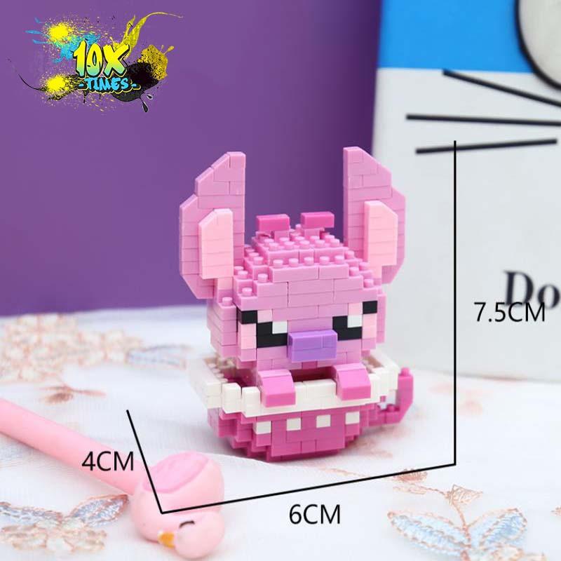 (17-22cm) Đồ chơi lego 3d stich dễ thương cute mô hình lắp ghép stitch,quà tặng bạn trai bạn gái, đồ trang trí