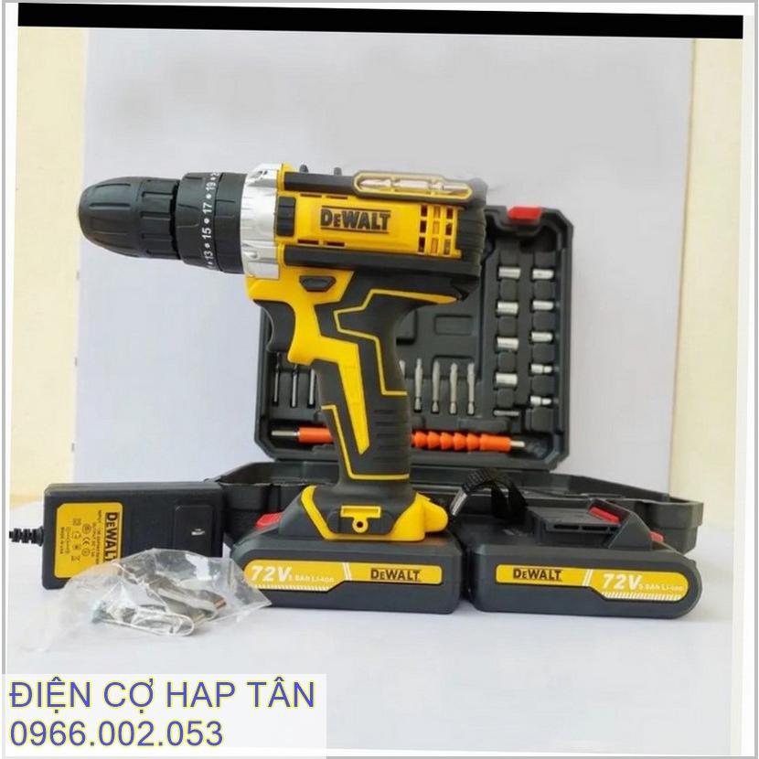 Máy khoan pin 72v dwalt bộ kèm 24 phụ kiện 3 chức năng