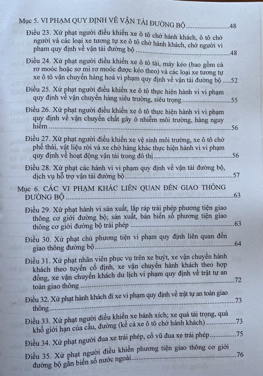 Quy định mới về xử phạt vi phạm hành chính trong lĩnh vực giao thông