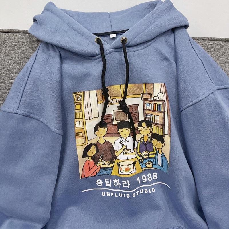 ÁO HOODIE THUN NỈ IN HÌNH PHIM GIA ĐÌNH 1988 , PHONG CÁCH,CÁ TÌNH, MÀU SẮC DỄ MIX ĐỒ