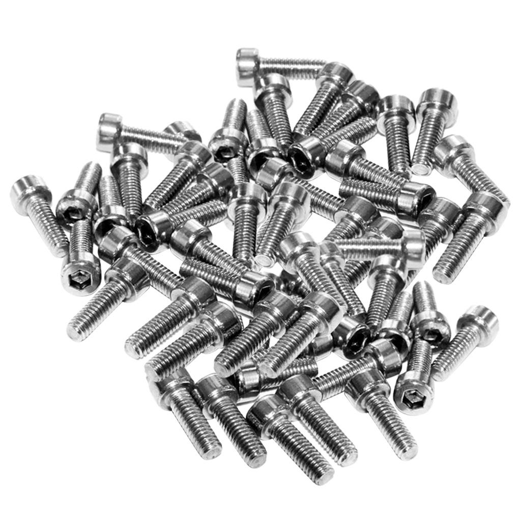 100 Món Bằng Thép Không Gỉ Cup Đầu Lục Giác Bu Lông Ốc Vít M3 X 8 Mm