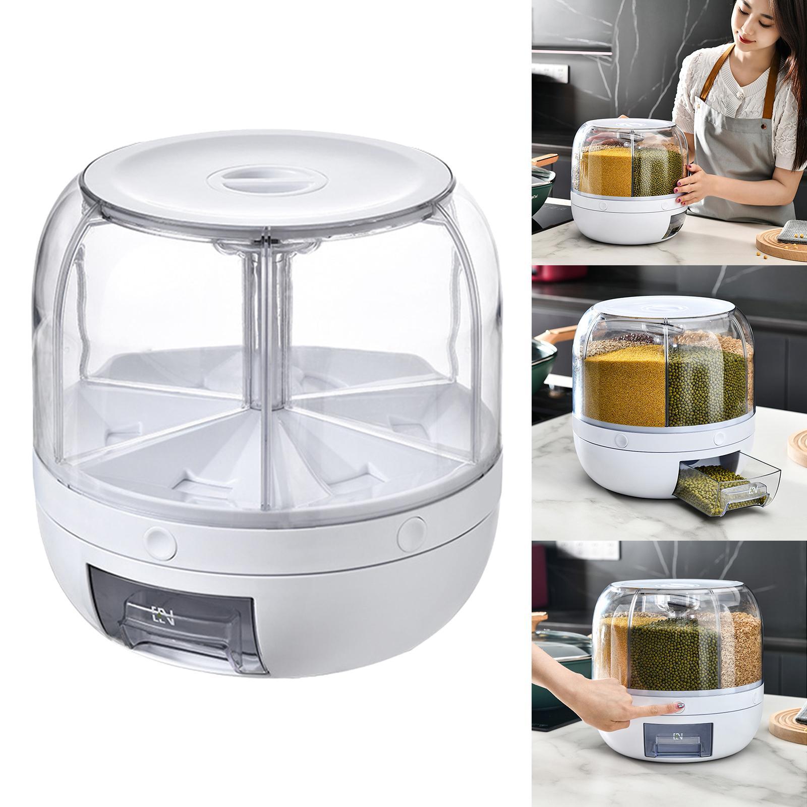 10KG Household Rice Grains Sealed Transparent Storage Box Moisture-proof