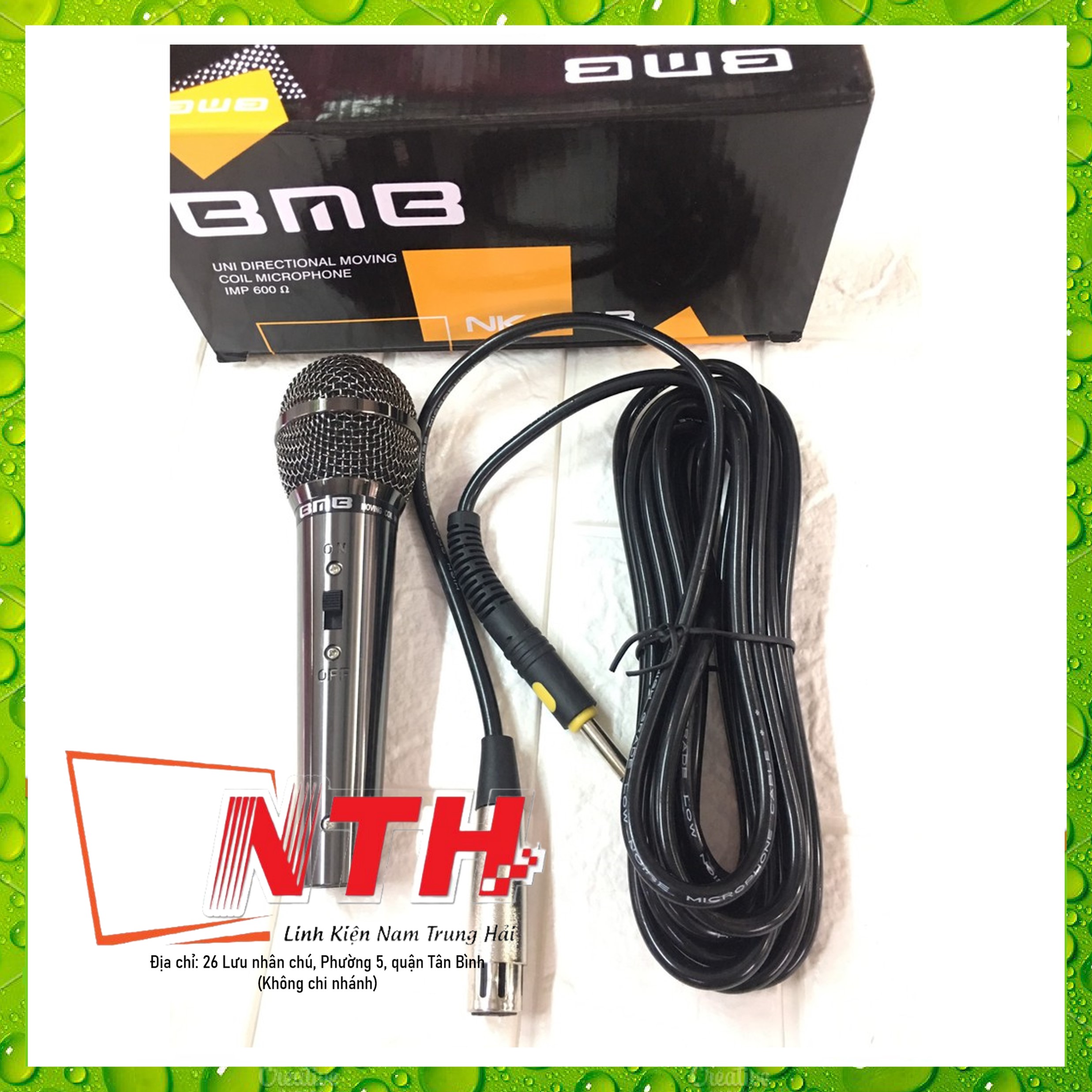 Micro dây BMB 533 karaoke cao cấp - Micro dùng cho karaoke gia đình