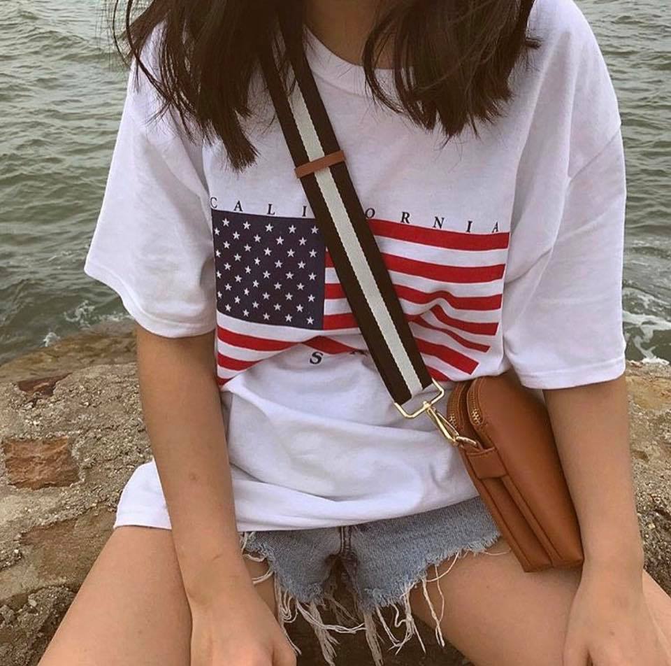 Áo Thun Cờ Mỹ thiết kế - American Flag T-Shirt - Áo Unisex Nam/Nữ 100% tagless cotton