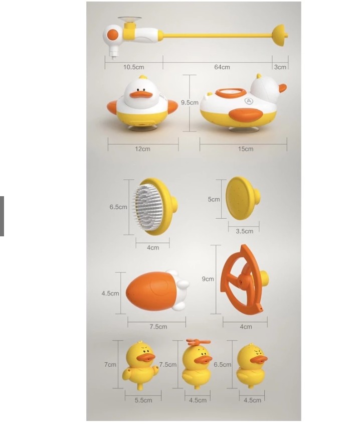 Đồ Chơi Vòi Tắm Con Vịt Hoa Sen Phun Nước, Vòi Đám Mây Ngôi Sao SuperBee Tắm Cho Bé Yêu