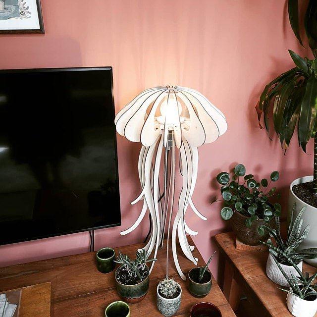 Đèn ngủ gỗ hình sứa biển ĐN35