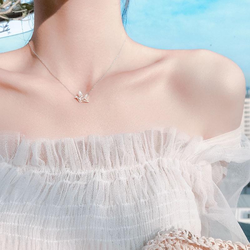 Dây chuyền nữ ATJ9906 hình hạc giấy xinh xắn - ANTA Jewelry