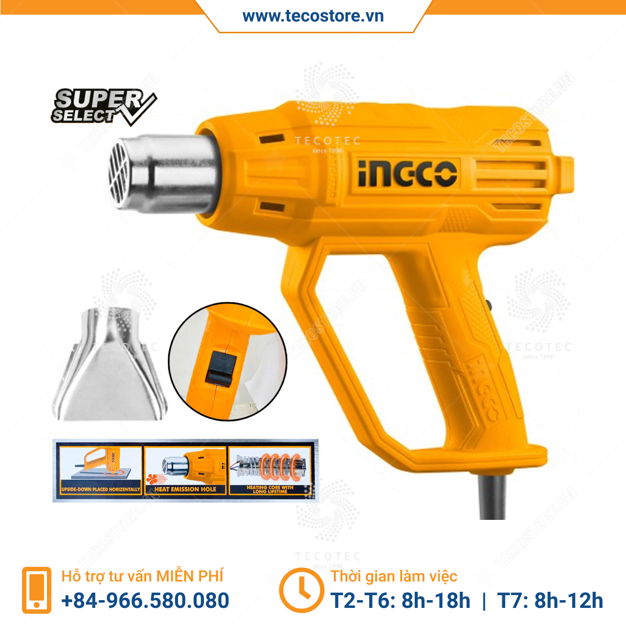 Máy thổi hơi nóng INGCO HG200038