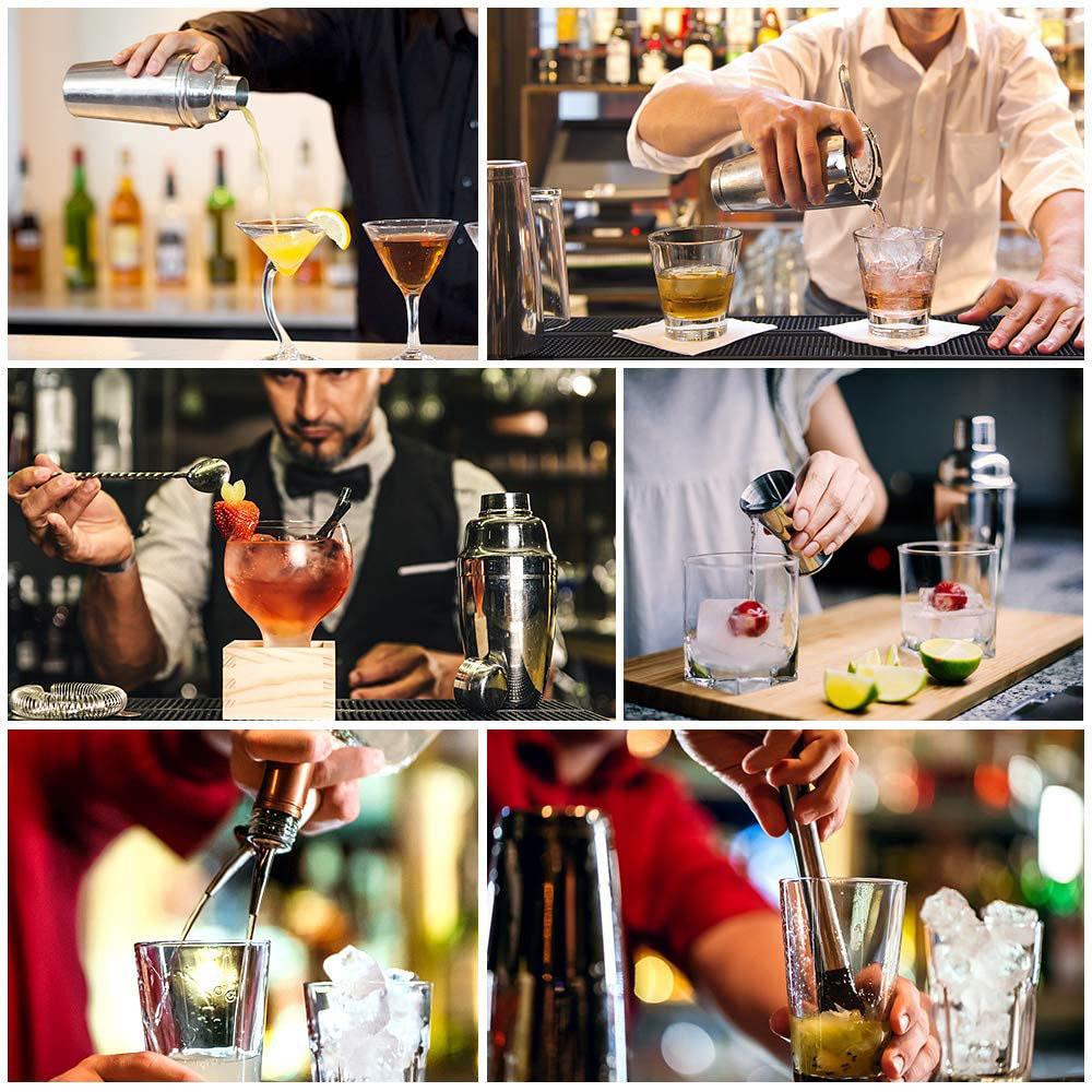 Bộ dụng cụ pha chế cocktail bằng thép không gỉ