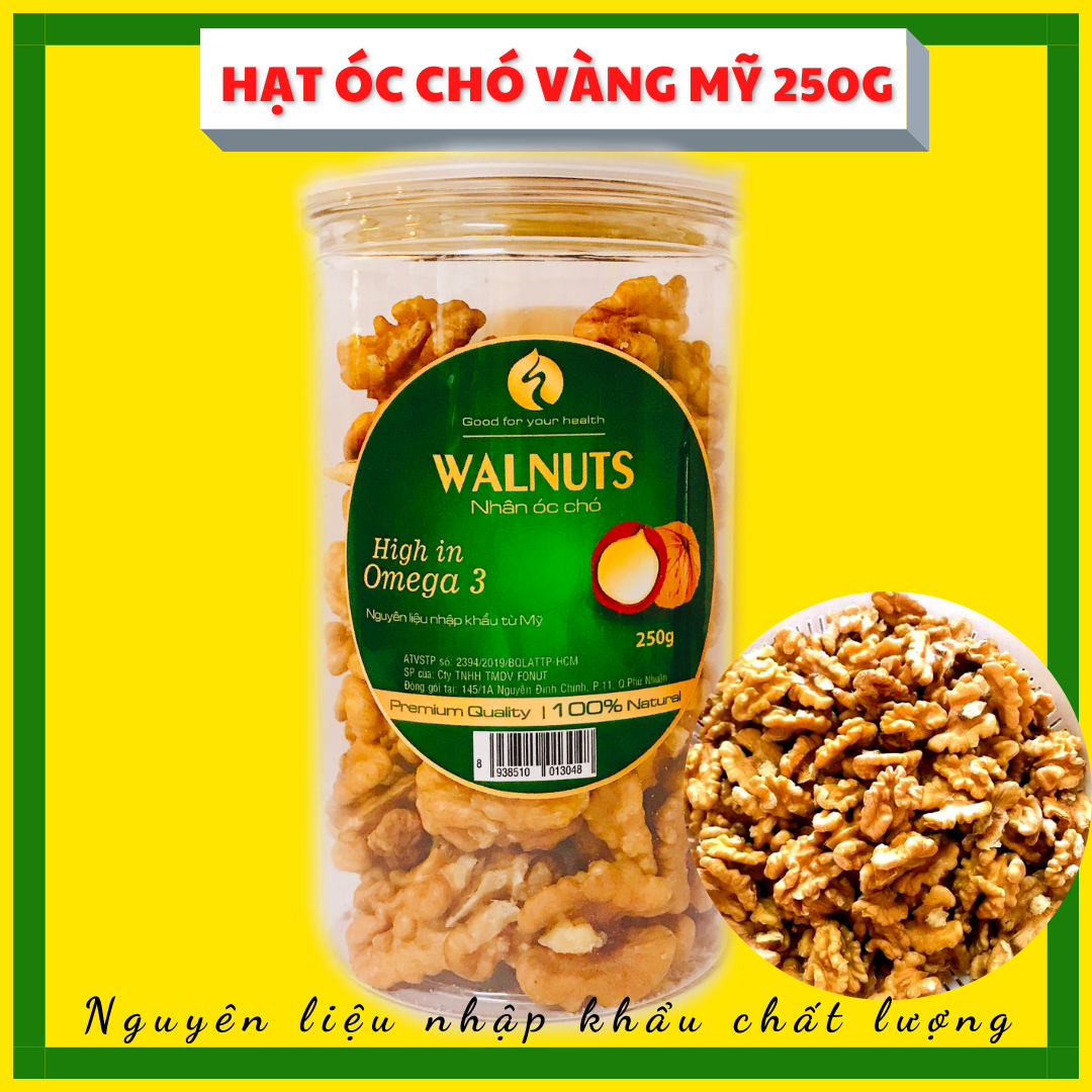 Hạt Óc chó vàng tách vỏ Hộp 250g