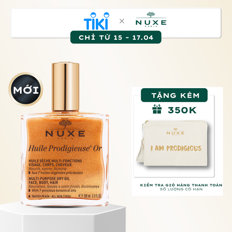 Dầu khô có nhũ Nuxe Huile Prodigieuse Shimmering Dry Oil 100ml