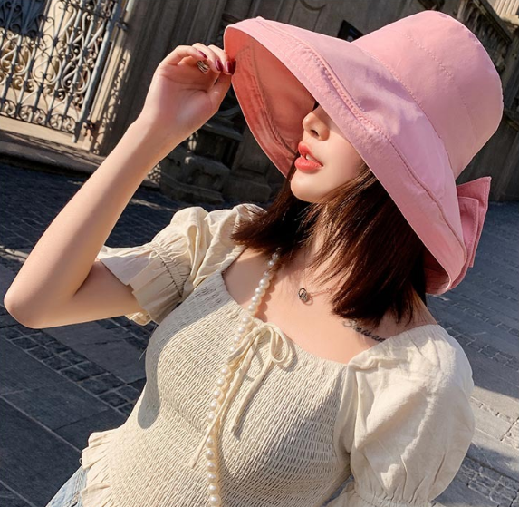 Mũ nữ rộng vành chống nắng chống tia UV cao cấp mới, nón nữ đi nắng đi biển cao cấp