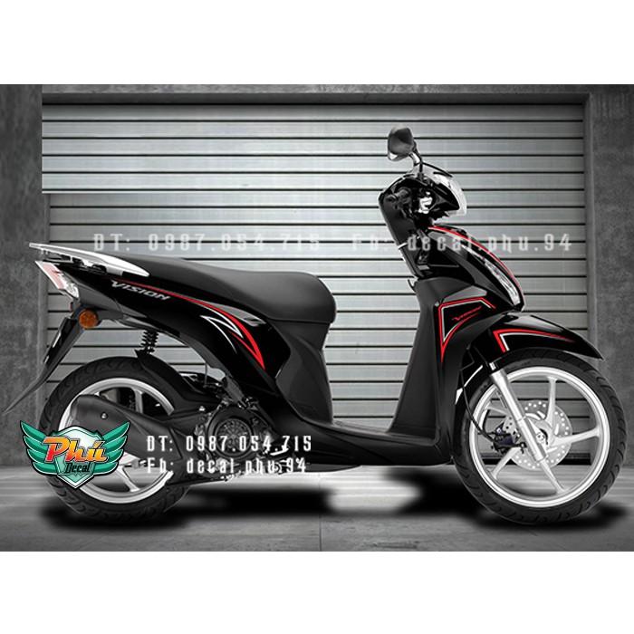 Tem rời Vision mới Xe đen Nhám