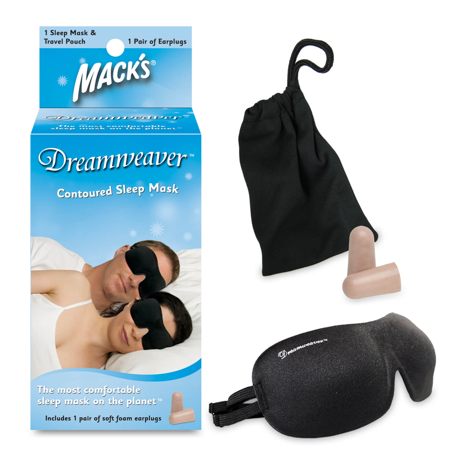 Mặt Nạ Ngủ Dreamweaver™ + Kèm 1 Đôi Nút Bịt Tai Mack’S Và 1 Túi Đựng Mack's #2034