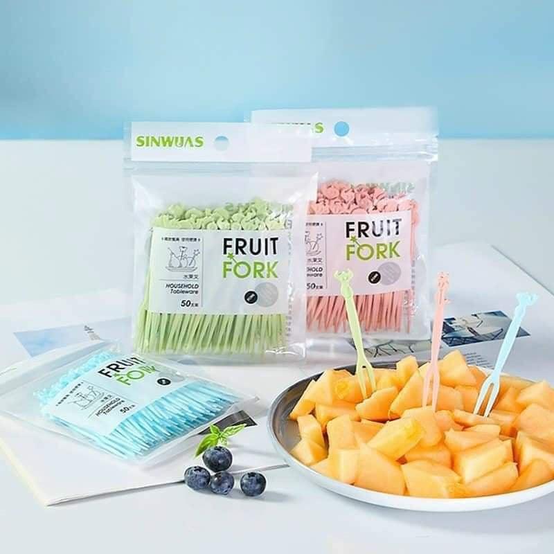 Dĩa Ăn Hoa Quả SET 50 Chiếc Dĩa Ăn Bằng Nhựa An Toàn, Dĩa Xiên Đồ Ăn 88272
