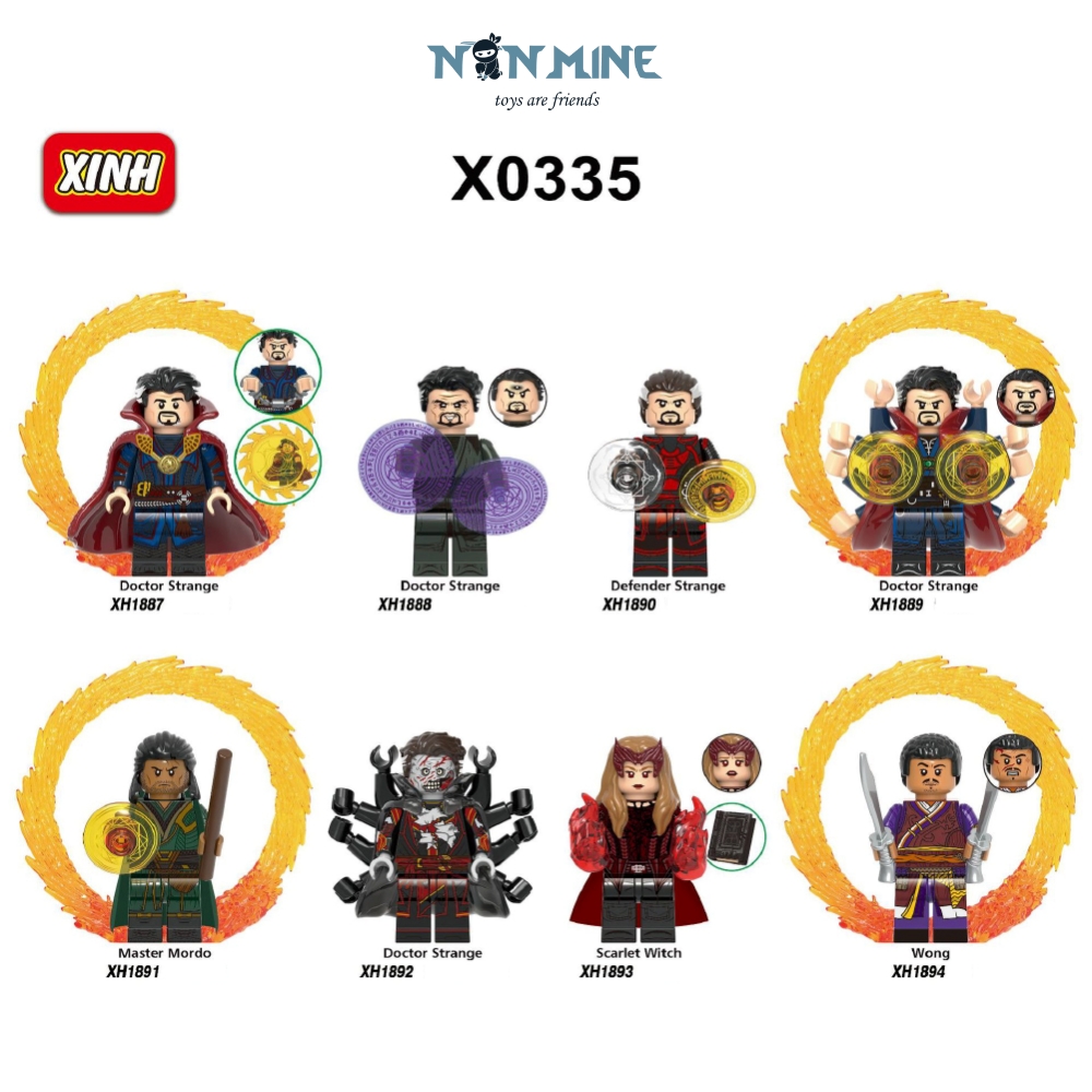 Minifigures Marvel Doctor Strange 2 Phim Phù Thủy Tối Thượng Xếp Hình Lắp Ráp X0335