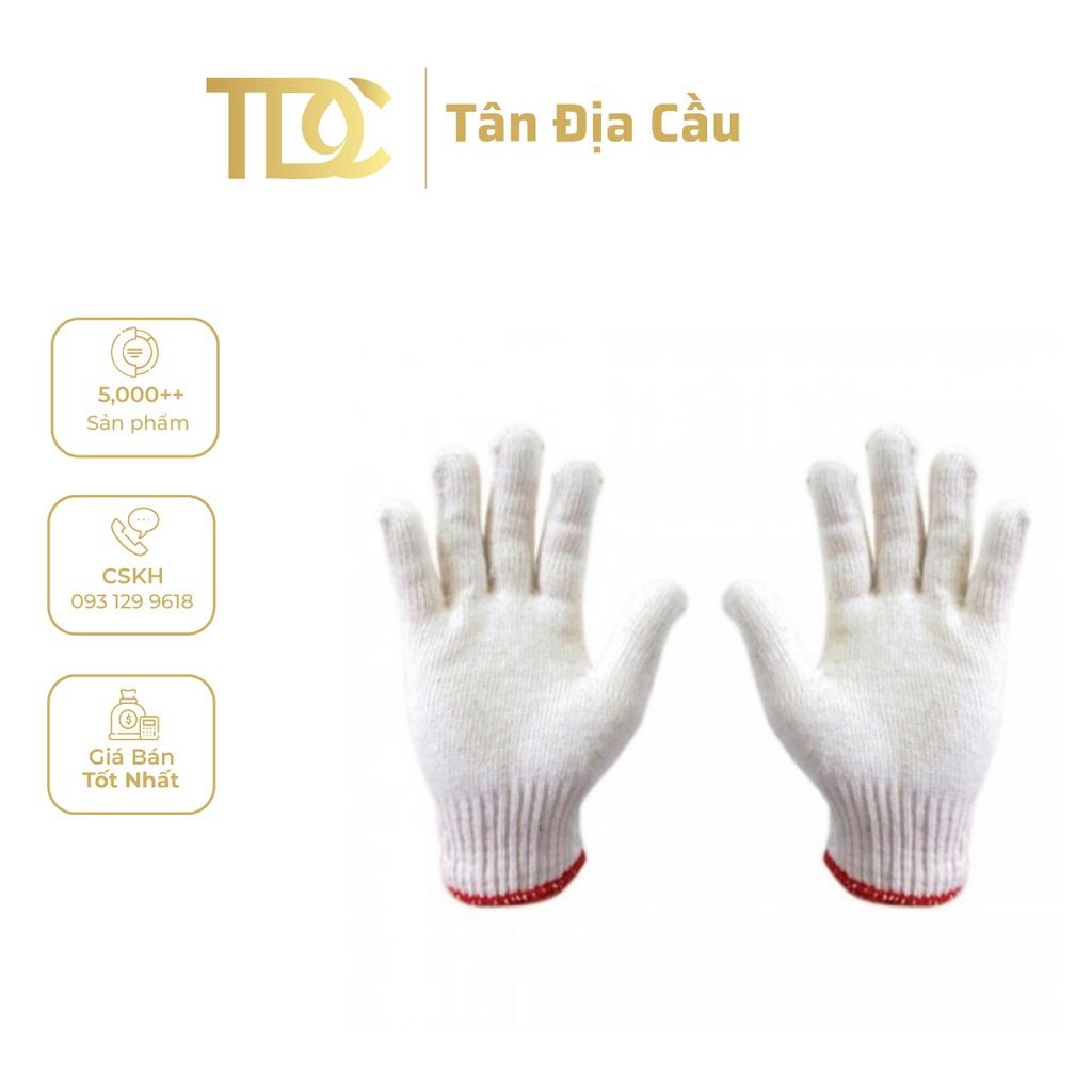 Găng Tay Bảo Hộ Sợi Len, Màu Kem 80g (1 Đôi / 5 Đôi), Chống Trầy Xước, Chống Trơn Trượt, Bảo Vệ Đôi Tay - Tandiacau