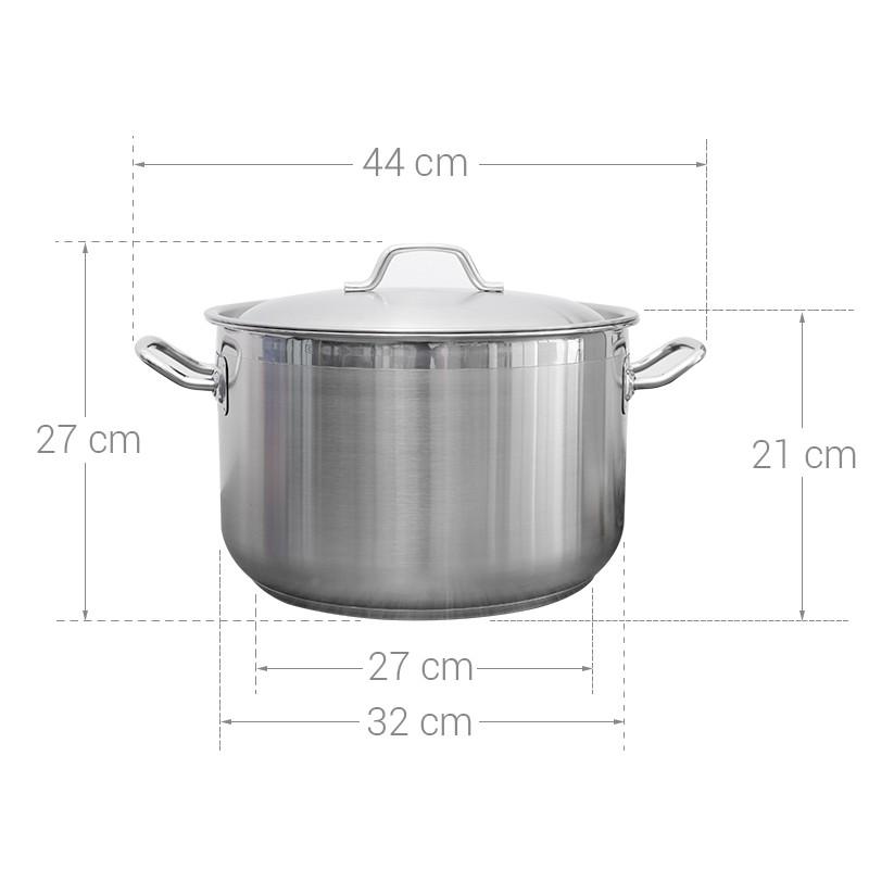 Nồi luộc gà cao cấp FiveStar Standard 3 đáy từ N32-3D nắp inox 32cm , tặng 2 muỗng canh