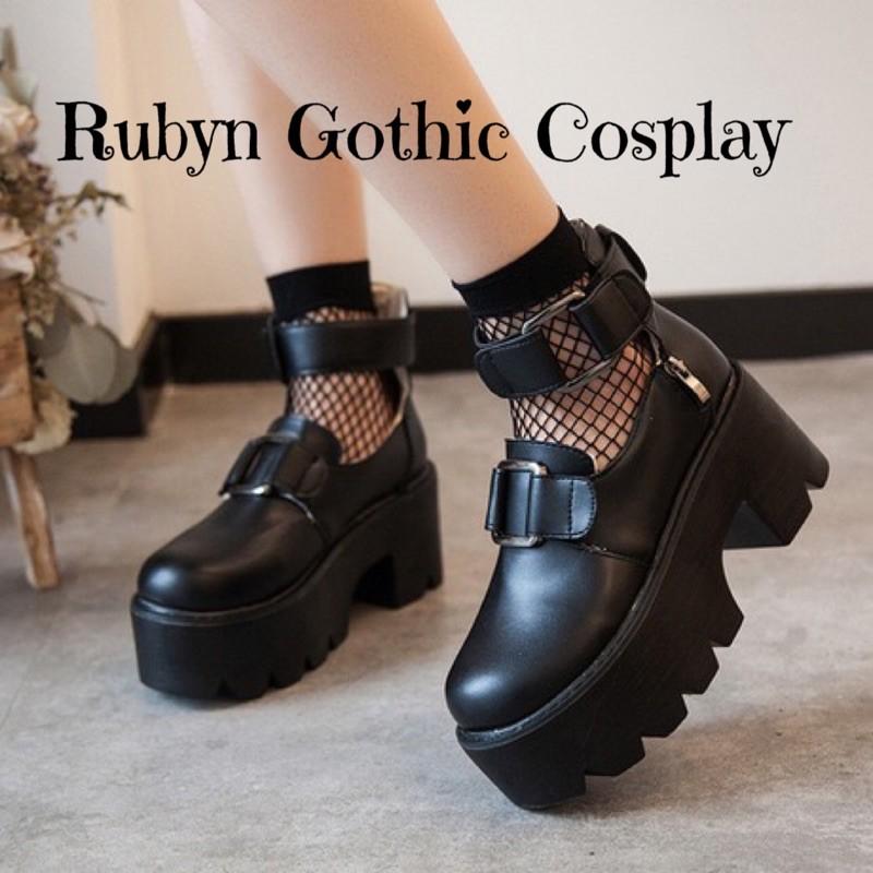 NÊN TĂNG 1 SIZE  Giày đế cao 8cm phong cách Lolita cá tính, giày cosplay, giày gothic ( Size 35 - 40 )