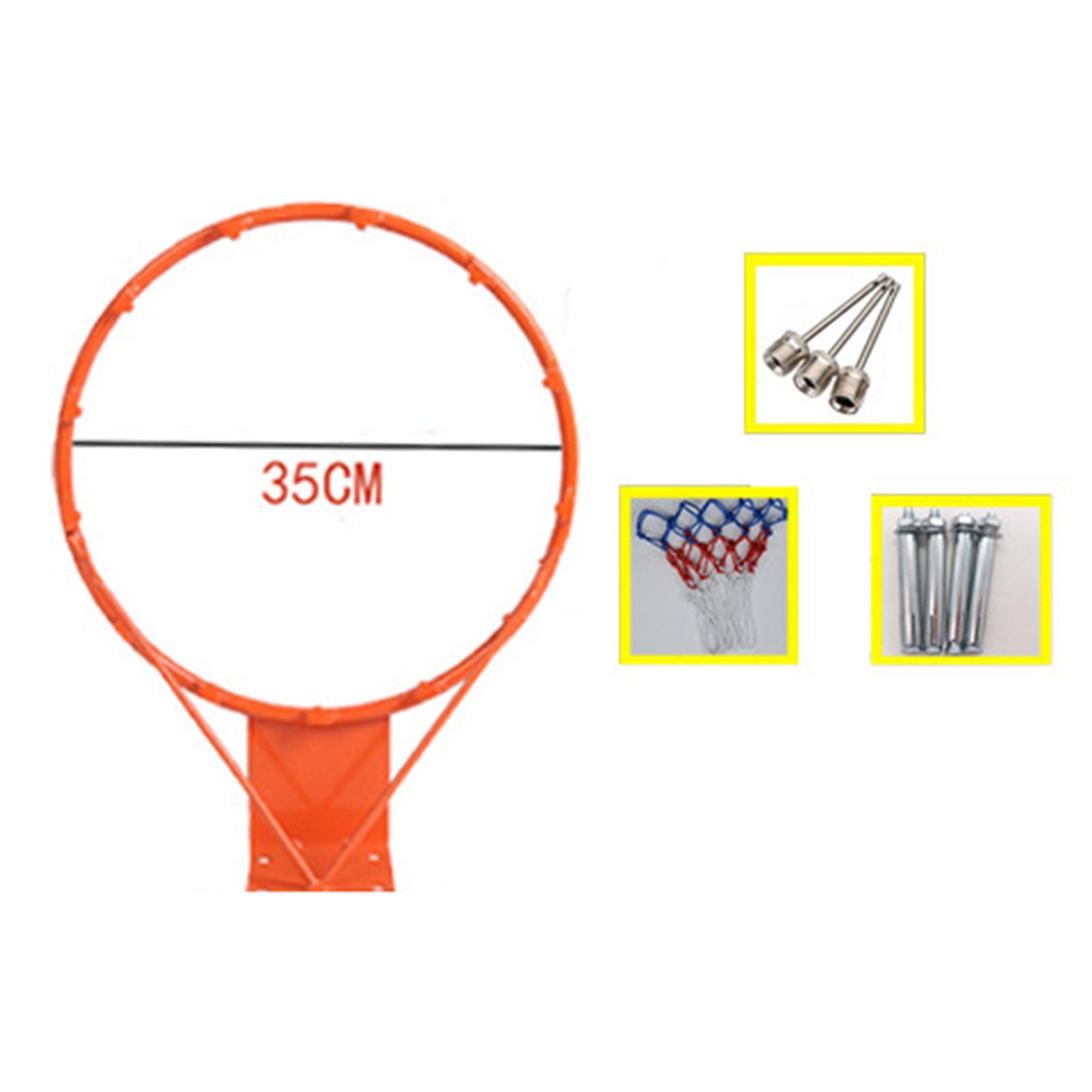 Basketball Hoop Set Wall Mounted Steel Frame Basketball Rim Outdoor Games