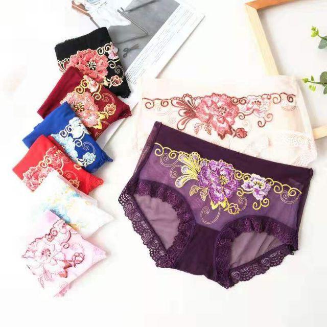 Combo 10 quần ren hoa hồng mẫu mới