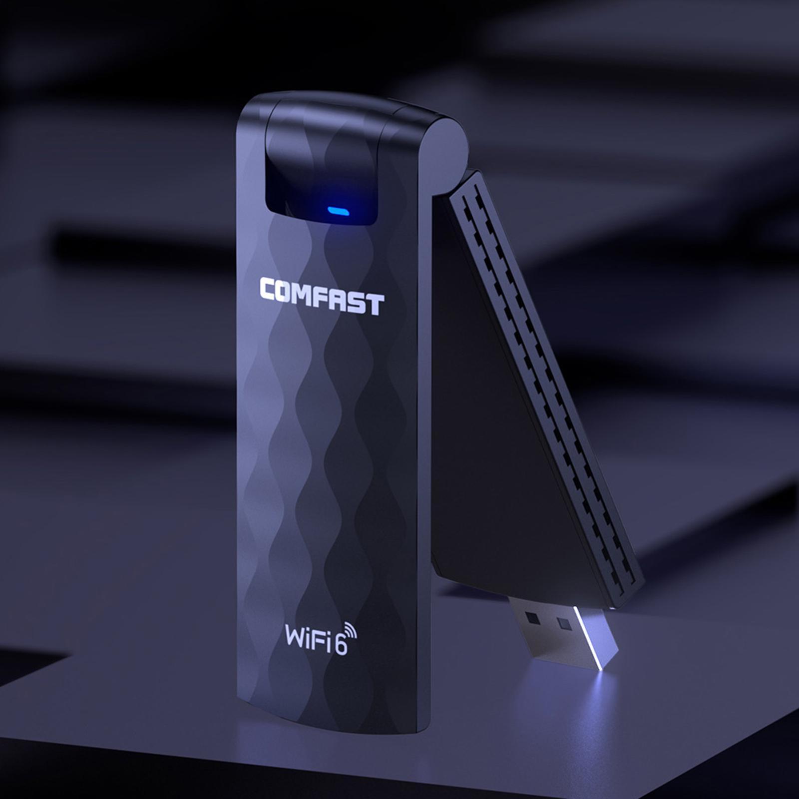 USB 3.0 WiFi 6 Adapter Wireless  1800Mbps Dual-Band Desktop Laptop PC