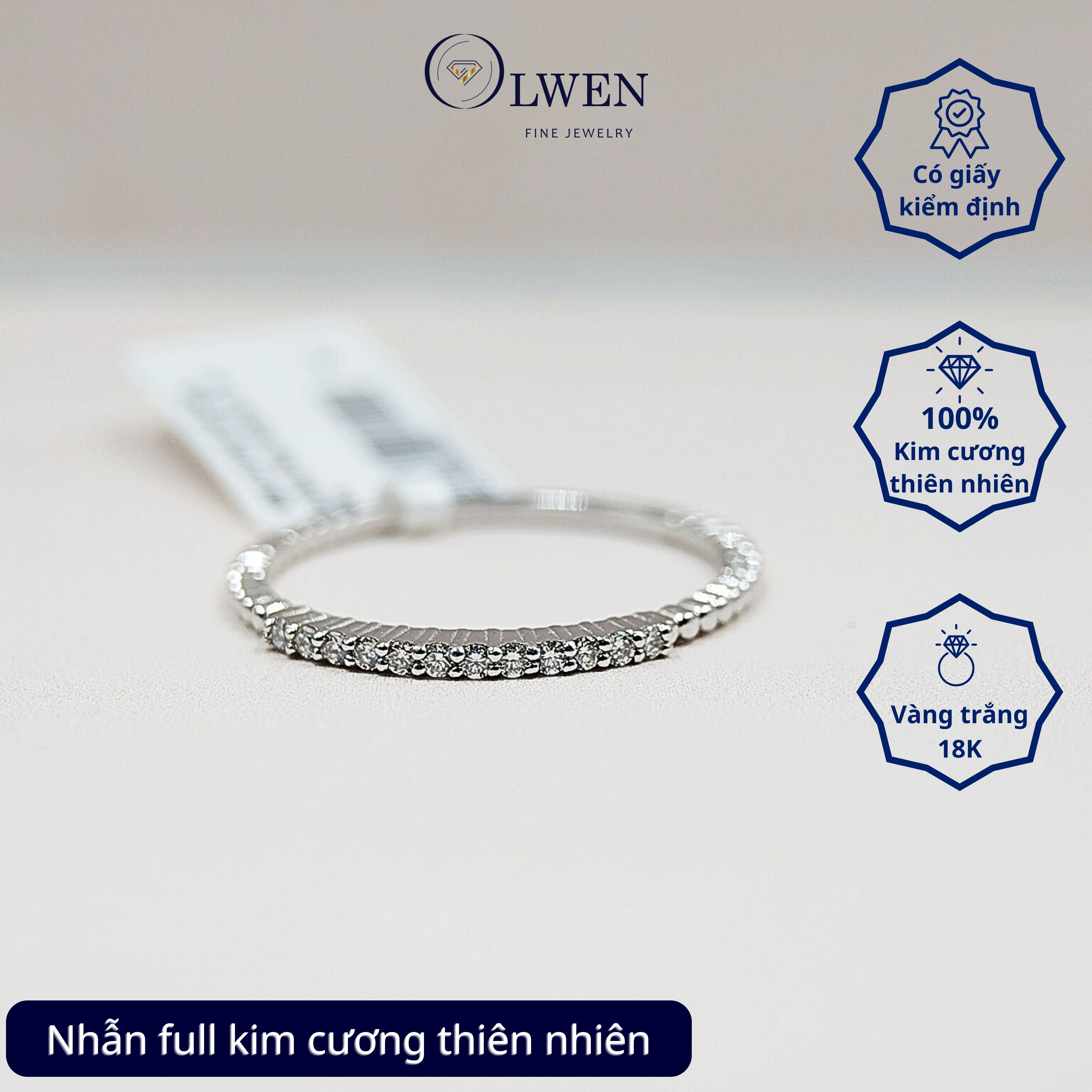 Trắng 18K HK Olwen HA-R000063